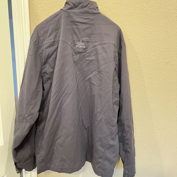 PrAna Jacket Mens XXL Gray Lined Medium Weight Full Zip Outdoors Workwear - Picture 5 of 8